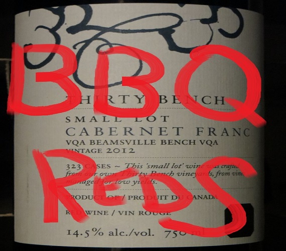 BBQ Reds Week: Thirty Bench 2012 Small Lot Cabernet Franc