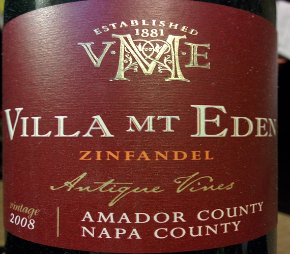 Villa Mt Eden 2008 Antique Vines Zinfandel (California)