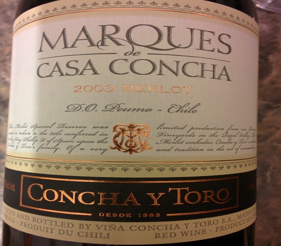 Concha y Toro 2003 Marques de Casa Concha Merlot (Chile)