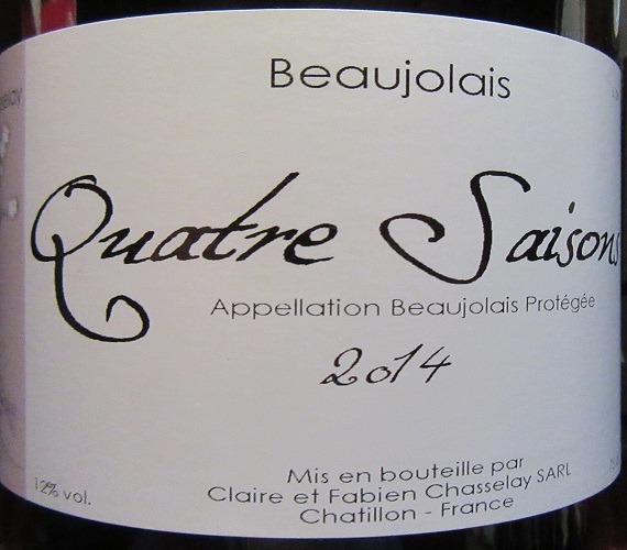 Video Review: Chasselay 2014 Quatre Saisons Beaujolais (France)