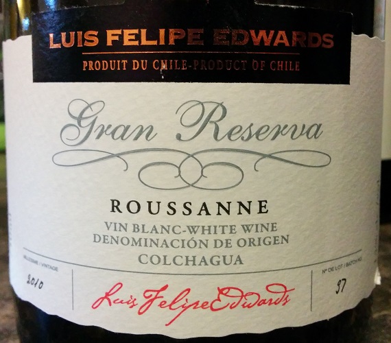 Luis Felipe Edwards 2010 Gran Reserva Roussanne (Chile)