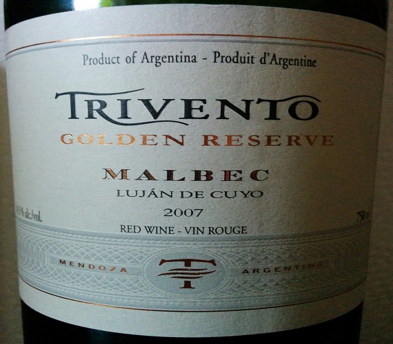 Trivento 2007 Golden Reserve Malbec (Argentina)
