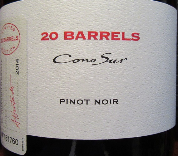 Video Review: Cono Sur 2014 20 Barrels Pinot Noir (Chile)