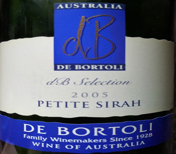 De Bortoli 2005 Petite Sirah, dB selection (Australia)