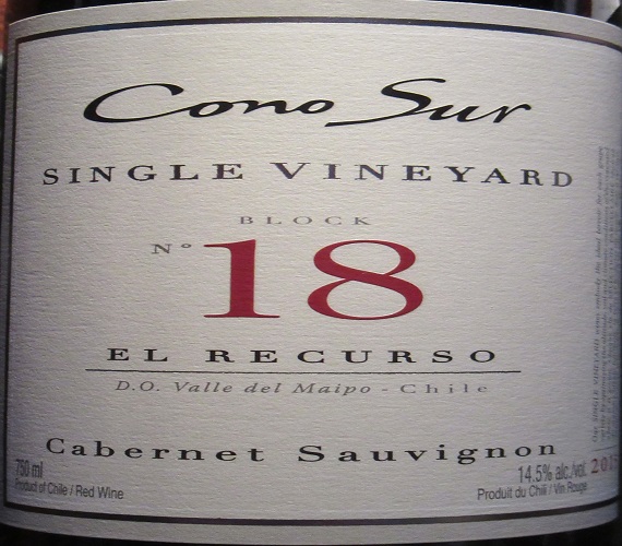 Video Review : Cono Sur 2015 Single Vineyard Cabernet Sauvignon (Chile)