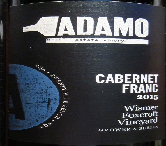 Video Review : Adamo Estate 2015 Cabernet Franc, Wismer Foxcroft