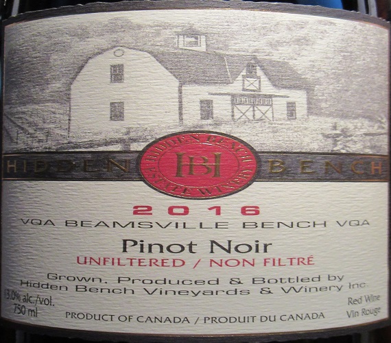 Video Review : Hidden Bench 2016 Pinot Noir Estate