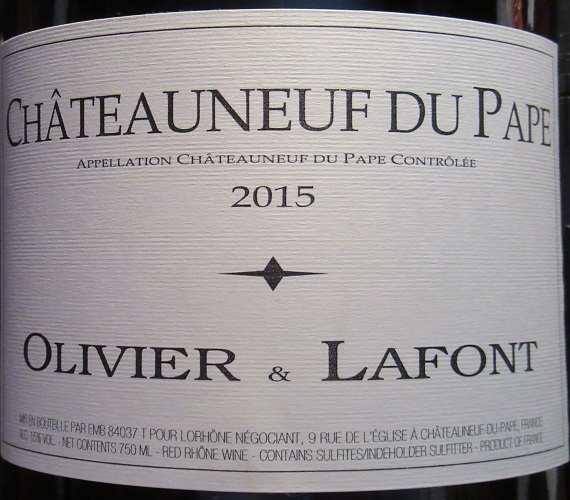 Video Review : Olivier & Lafont 2015 Chateauneuf-du-Pape (France)