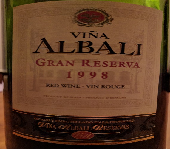 Vina Albali 1998 Gran Reserva (Spain)