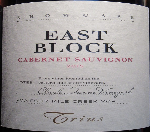Video Review : Trius 2015 East Block Cabernet Sauvignon