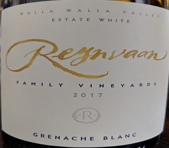 Video Review : Reynvaan 2017 Grenache Blanc (Washington State Wine Week)