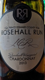 Rosehall Run 2013 Chardonnay, JCR