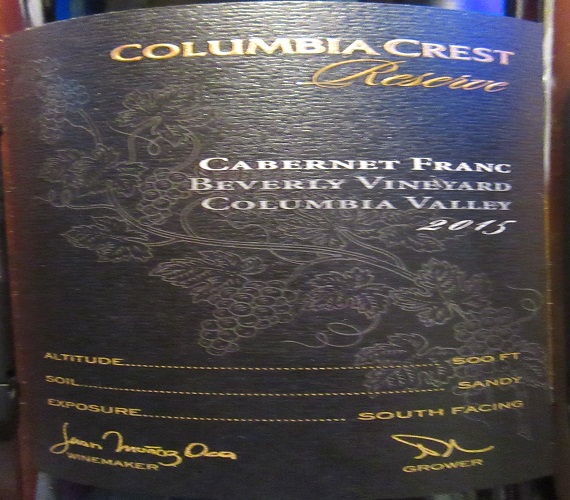 Video Review : Columbia Crest 2015 Reserve Cabernet Franc (Washington)