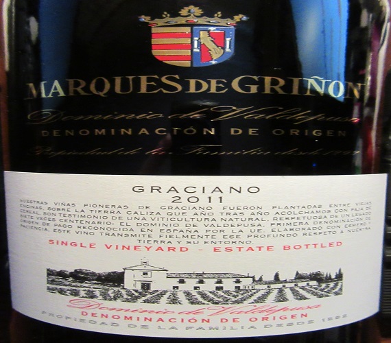 Video Review : Marques de Grinon 2011 Graciano (Spain)