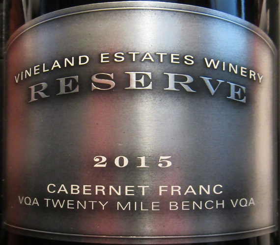 Video Review : Vineland 2015 Cabernet Franc Reserve