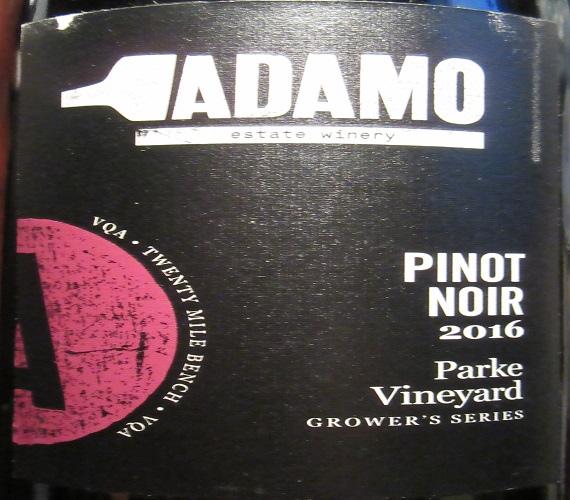 Video Review : Adamo Estate 2016 Pinot Noir Parke Vineyard