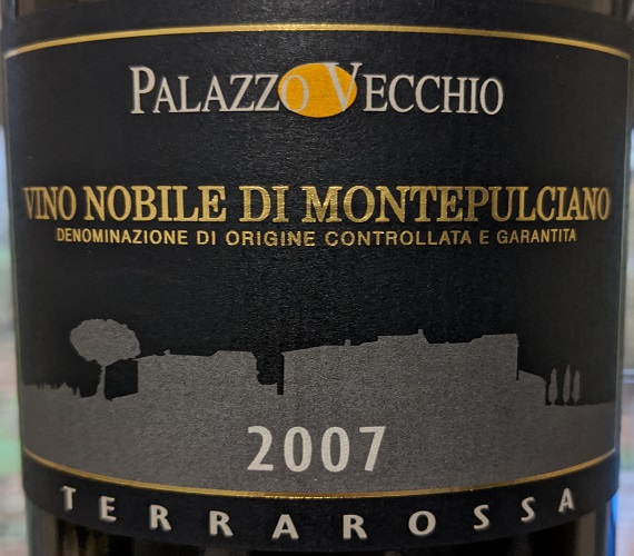 Palazzo Vecchio 2007 Vino Nobile di Montepulciano “Terrarossa” (Italy)