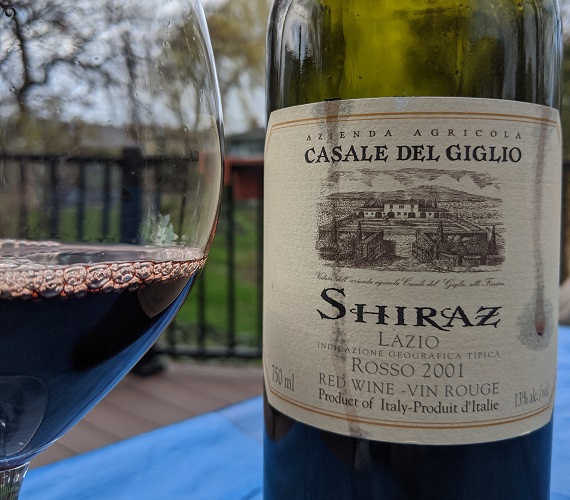 Casale del Giglio 2001 Shiraz + Robert Giraud 2000 Chateau Cotelier (Italy / France)