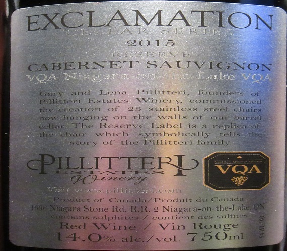Video Review : Pillitteri 2015 Exclamation Cabernet Sauvignon