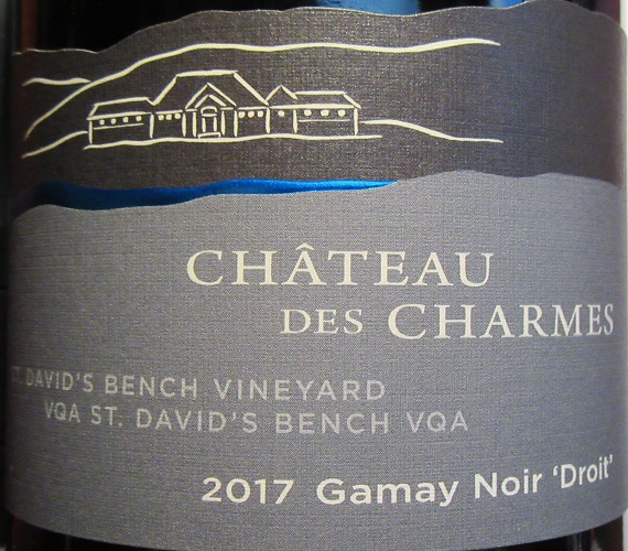Video Review : Chateau des Charmes 2017 Gamay Noir Droit