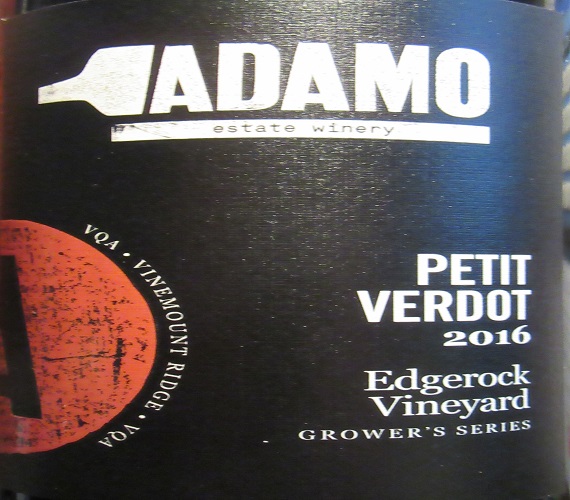 Video Review : Adamo Estate 2016 Petit Verdot Edgerock Vineyard