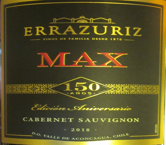 Video Review : Errazuriz 2018 MAX – Cabernet Sauvignon (Chile)