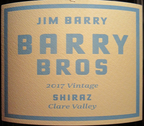 Video Review : Jim Barry 2017 Barry Bros Shiraz Clare Valley (Australia)