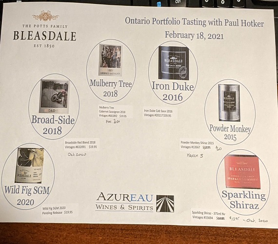 Bleasdale – The Zoom Tasting