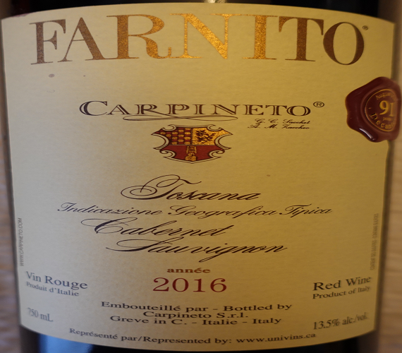Video Review : Carpineto 2016 Farnito Cabernet Sauvignon (Tuscany, Italy)