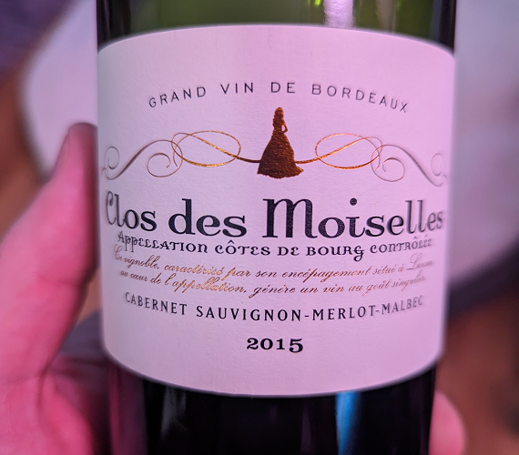 Clos des Moiselles 2015 Cotes de Bourg