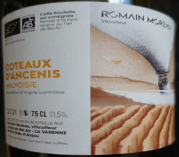Video Review : Romain Moreau 2021 Coteaux D’Ancenis Malvoisie (Loire, France)