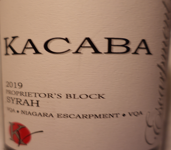 Video Review : Kacaba 2019 Syrah, Proprietor’s Block (Ontario Wine)