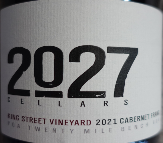 Video Review : 2027 Cellars 2021 Cabernet Franc, King Street Vineyard (Ontario)