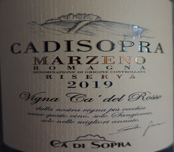 Video Review : CADISOPRA 2019 Vigna Ca’ Del Rosso – Marzeno Riserva (Italy)