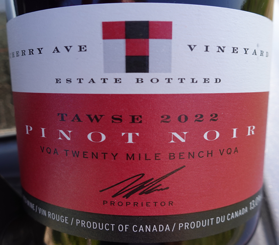Video Review – Tawse Winery 2022 Cherry Avenue Pinot Noir (Ontario)